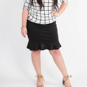 Black Flounce Skirt